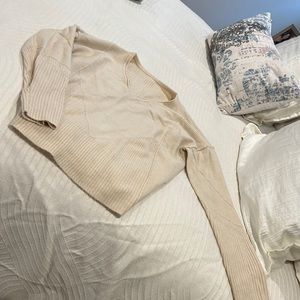 V-Neck Cream Sweater